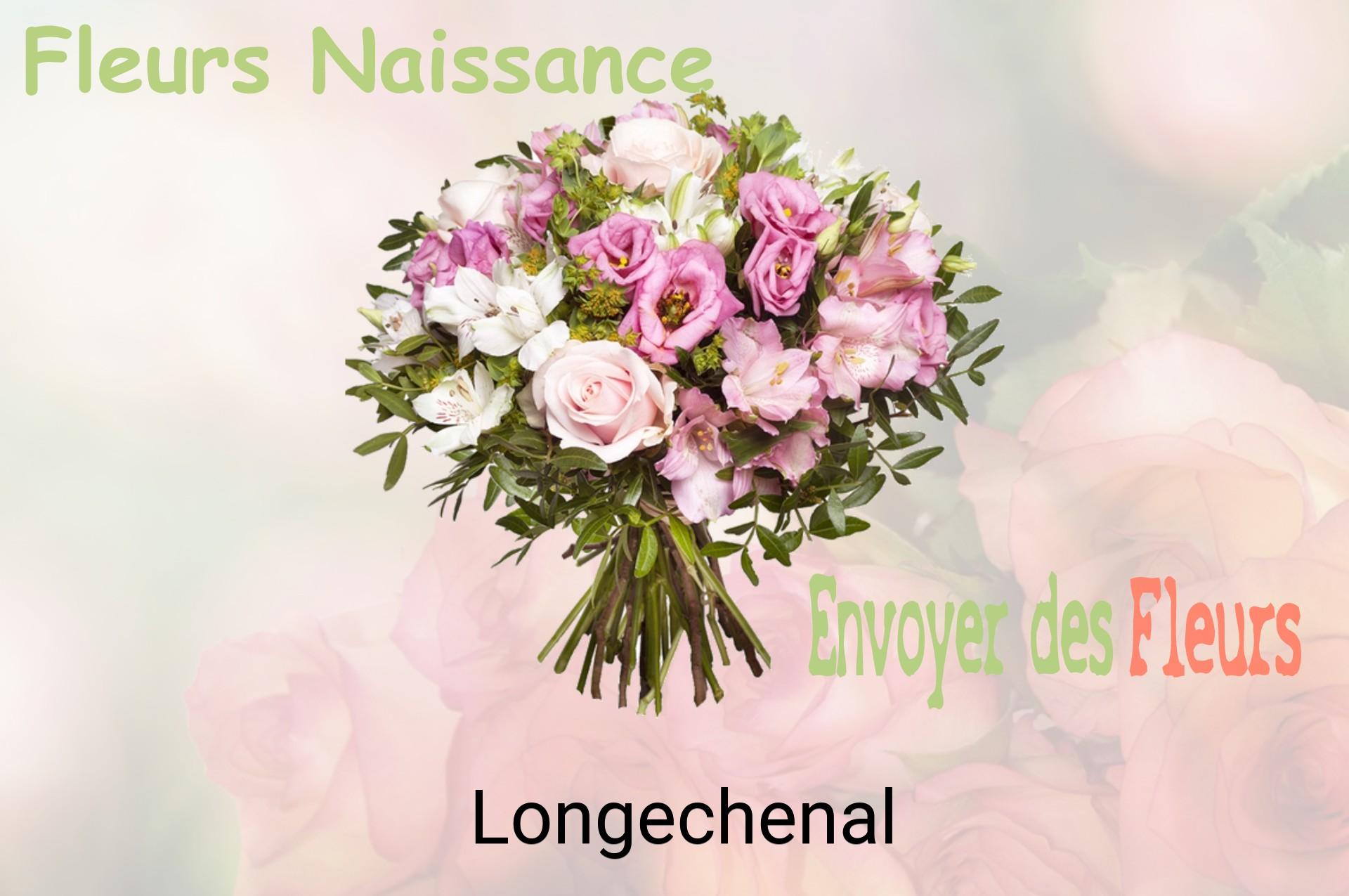 Bouquet de fleurs de naissance livré à Longechenal